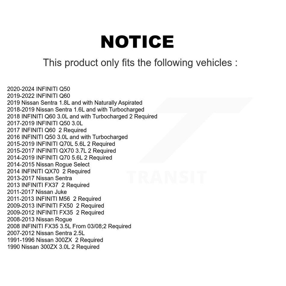 Engine Air Filter (2 Pack) For Nissan Sentra Rogue Juke INFINITI Q50 FX35 Q60 QX70 300ZX K57-100160