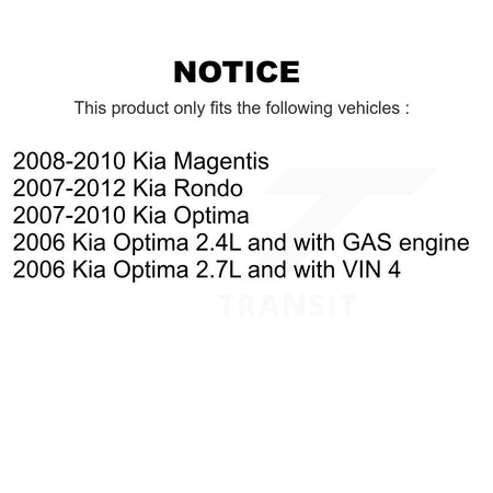 Engine Air Filter (2 Pack) For Kia Rondo Optima Magentis K57-100167