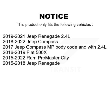 Engine Air Filter (2 Pack) For Jeep Compass Renegade Ram ProMaster City Fiat 500X K57-100169