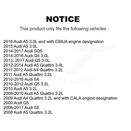 Engine Air Filter (2 Pack) For Audi Q5 A4 Quattro S4 A5 S5 SQ5 K57-100185