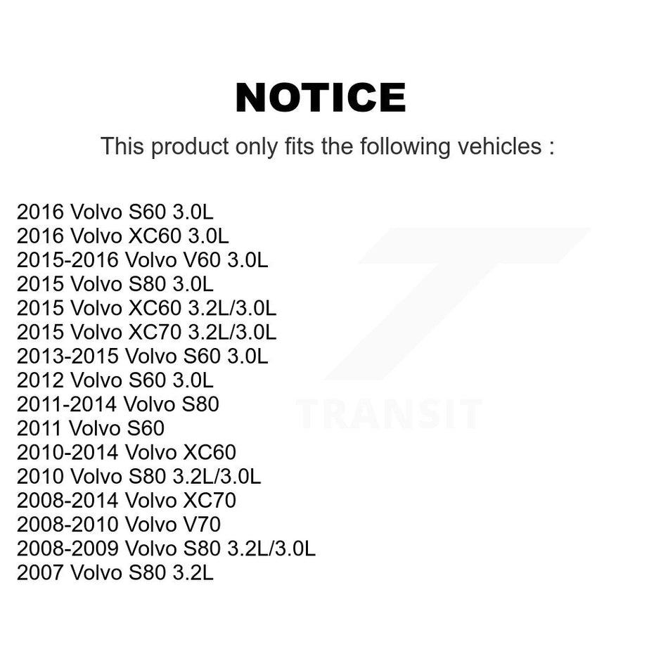 Engine Air Filter (2 Pack) For Volvo XC60 XC70 S60 S80 V60 V70 K57-100270