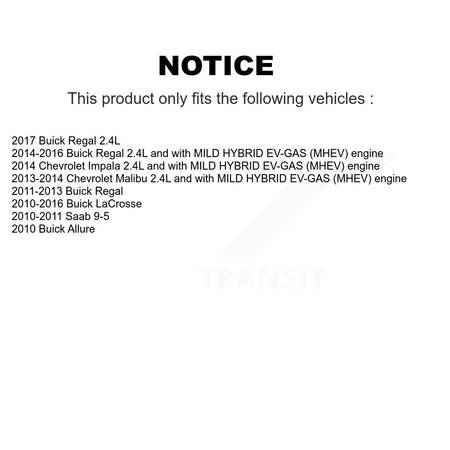 Engine Air Filter (2 Pack) For Buick Chevrolet LaCrosse Malibu Regal Impala Saab 9-5 K57-100272