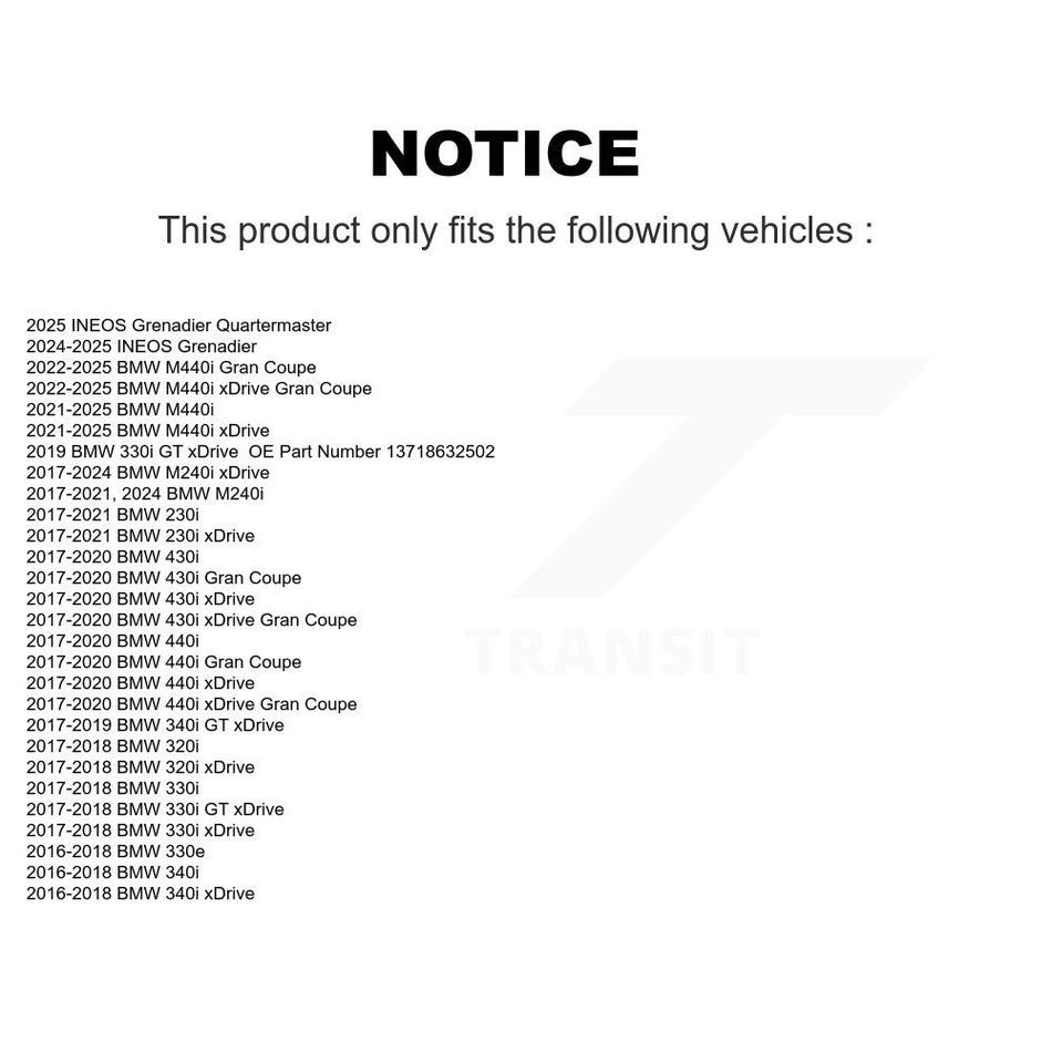 Engine Air Filter (2 Pack) For BMW 330i xDrive 340i 230i M240i 430i Gran Coupe M440i 440i K57-103880