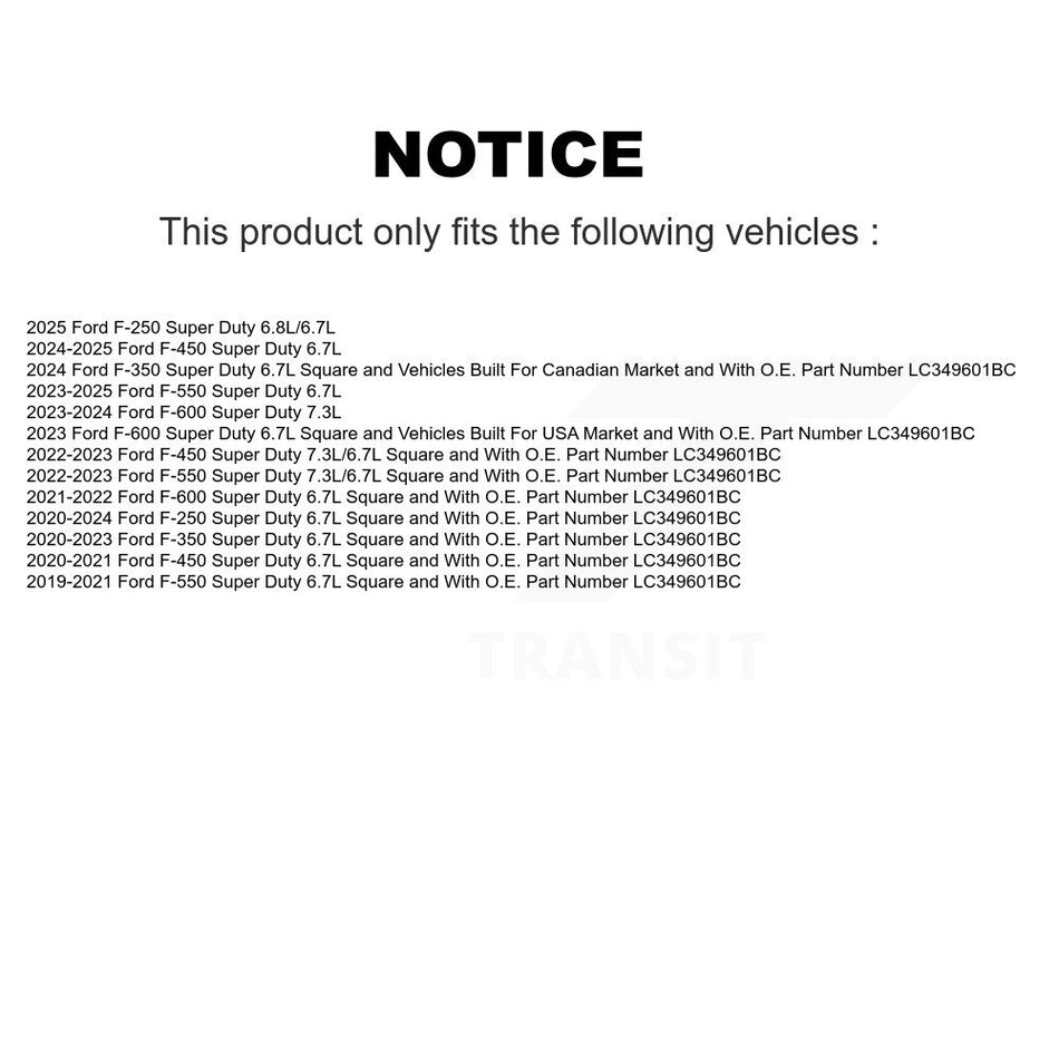 Engine Air Filter (2 Pack) For Ford F-350 Super Duty F-250 F-450 F-550 F-600 K57-103890