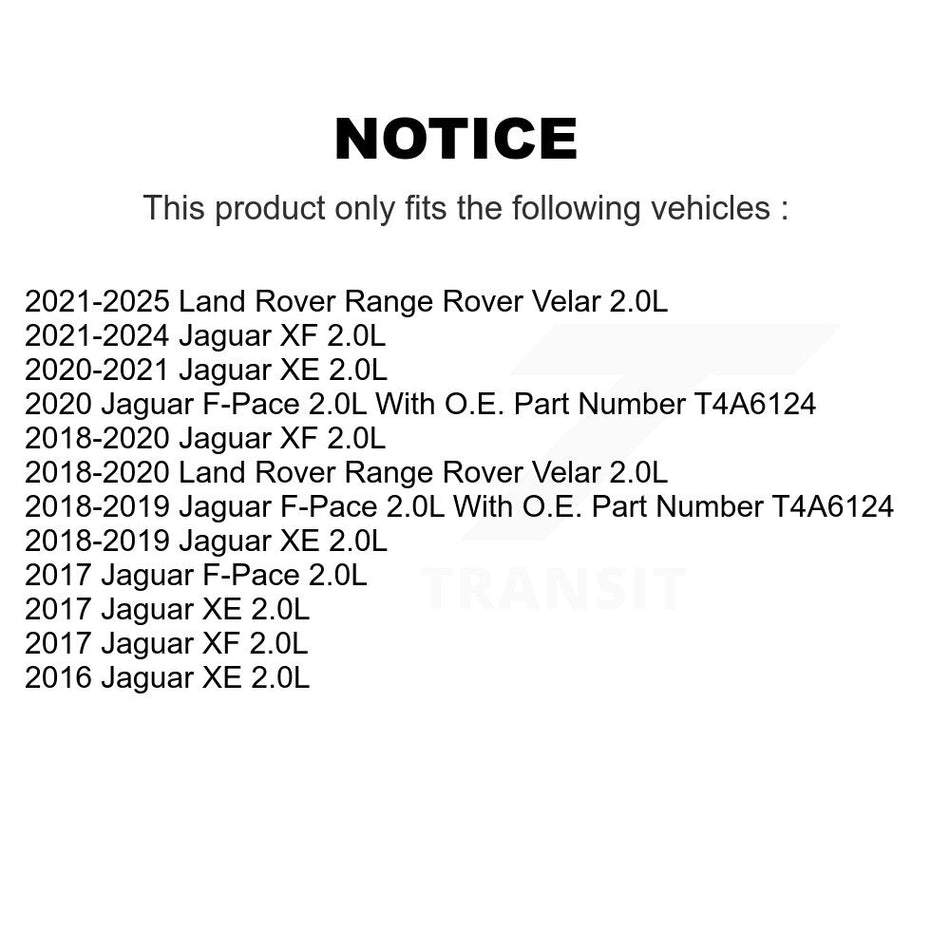Engine Air Filter (2 Pack) For Jaguar F-Pace Land Rover Range Velar XE XF 2.0L K57-103899