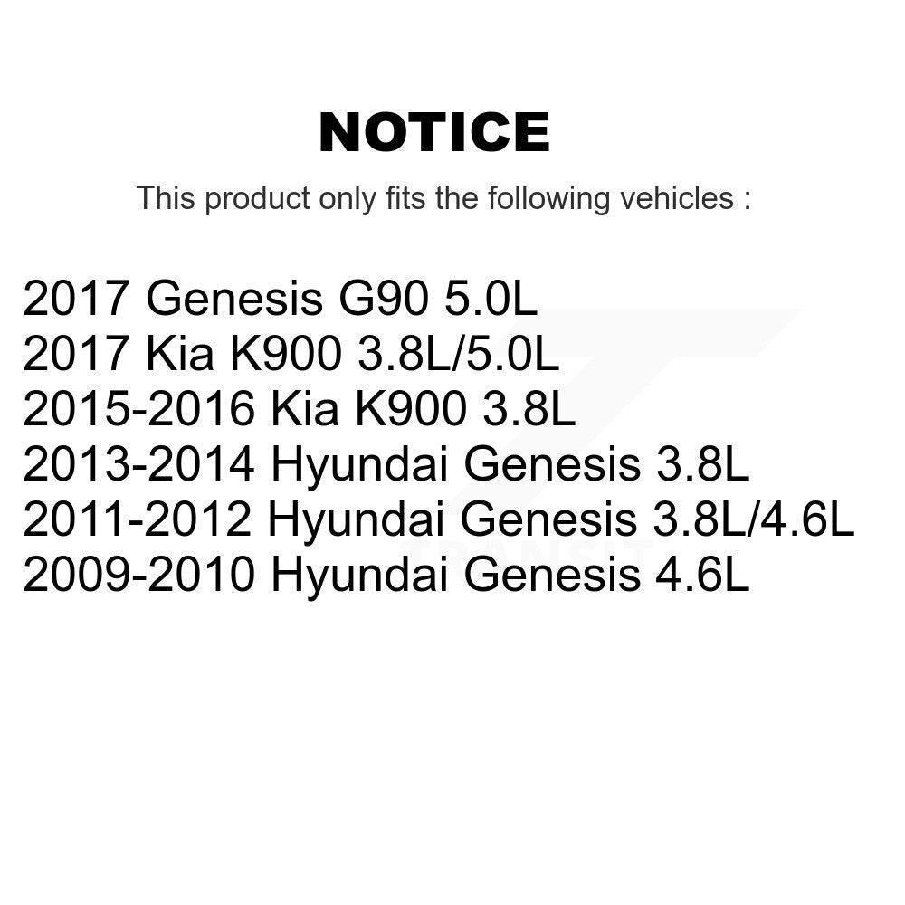 Engine Air Filter (2 Pack) For Hyundai Genesis G90 Kia K900 K57-103939