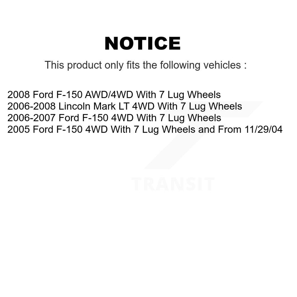 Front Wheel Bearing And Hub Assembly Pair For Ford F-150 K70-100416