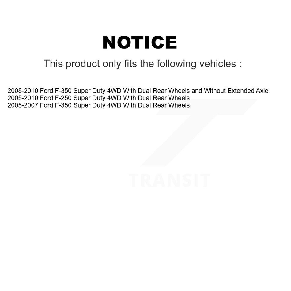 Front Wheel Bearing And Hub Assembly Pair For Ford F-250 Super Duty F-350 4WD K70-100418
