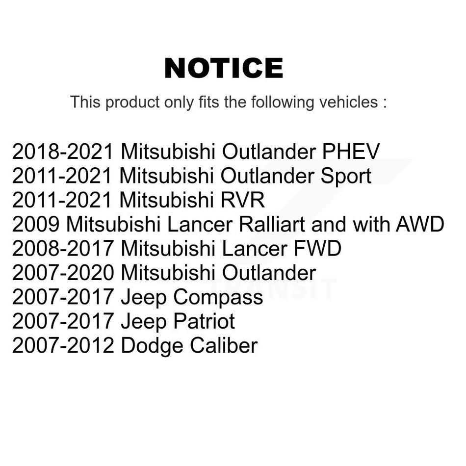 Front Wheel Bearing Pair For Jeep Compass Patriot Mitsubishi Dodge Caliber Outlander Sport Lancer RVR K70-100528