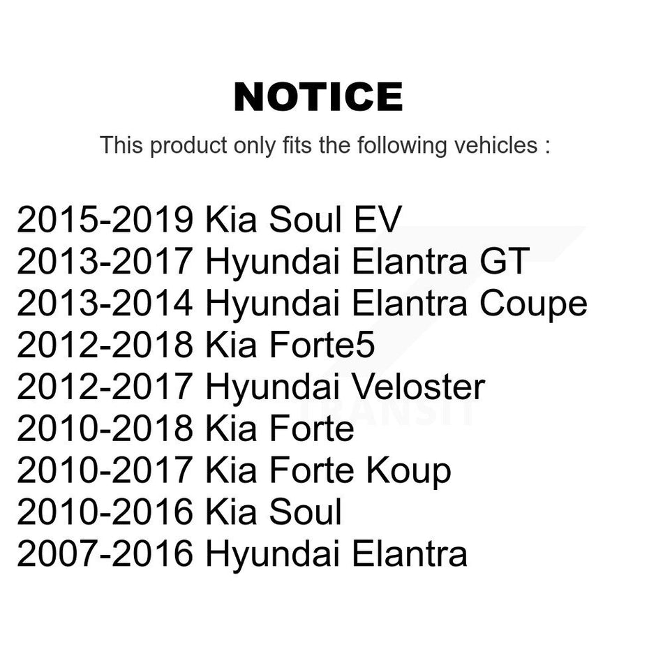 Front Wheel Bearing Pair For Kia Hyundai Elantra Soul Forte Veloster GT Forte5 Koup Coupe EV K70-100531