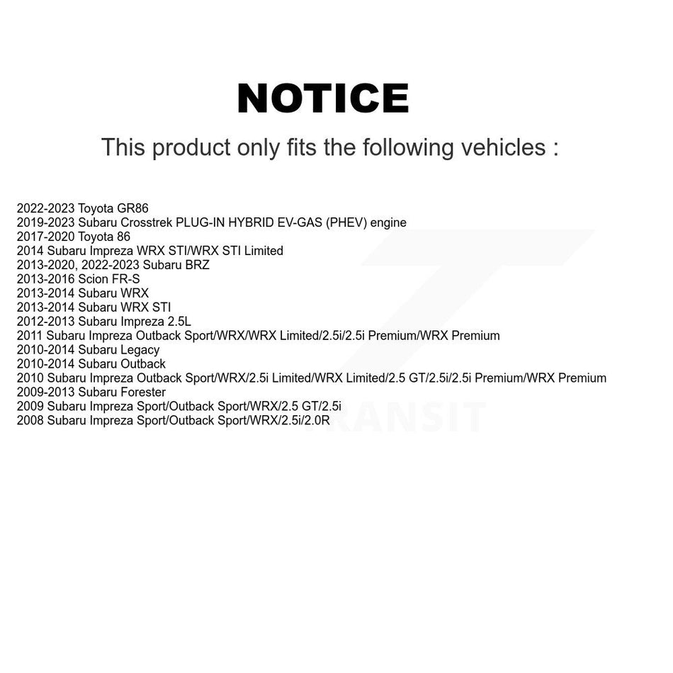 Rear Wheel Bearing And Hub Assembly Pair For Subaru Outback Impreza Forester Legacy Crosstrek Scion FR-S BRZ Toyota 86 WRX GR86 STI K70-100711