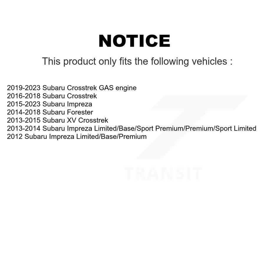 Rear Wheel Bearing And Hub Assembly Pair For Subaru Forester Impreza Crosstrek XV K70-100758