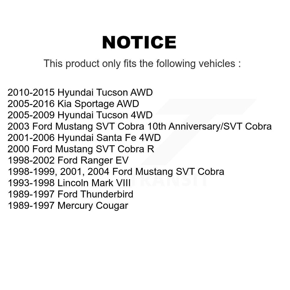 Rear Wheel Bearing Pair For Ford Ranger Hyundai Mustang Kia Sportage Tucson Santa Fe Thunderbird Mercury Cougar Lincoln Mark VIII K70-101075