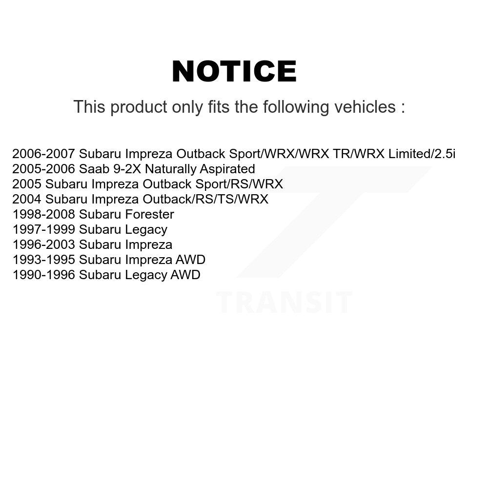 Rear Inner Wheel Bearing And Race Pair For Subaru Impreza Forester Legacy Saab 9-2X K70-101104