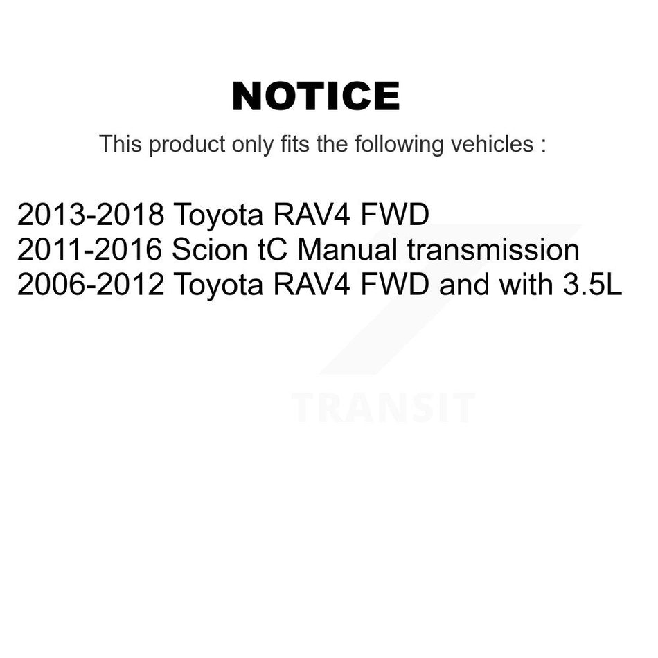 Front Rear Wheel Bearing & Hub Assembly Kit For Toyota RAV4 Scion tC K70-101246