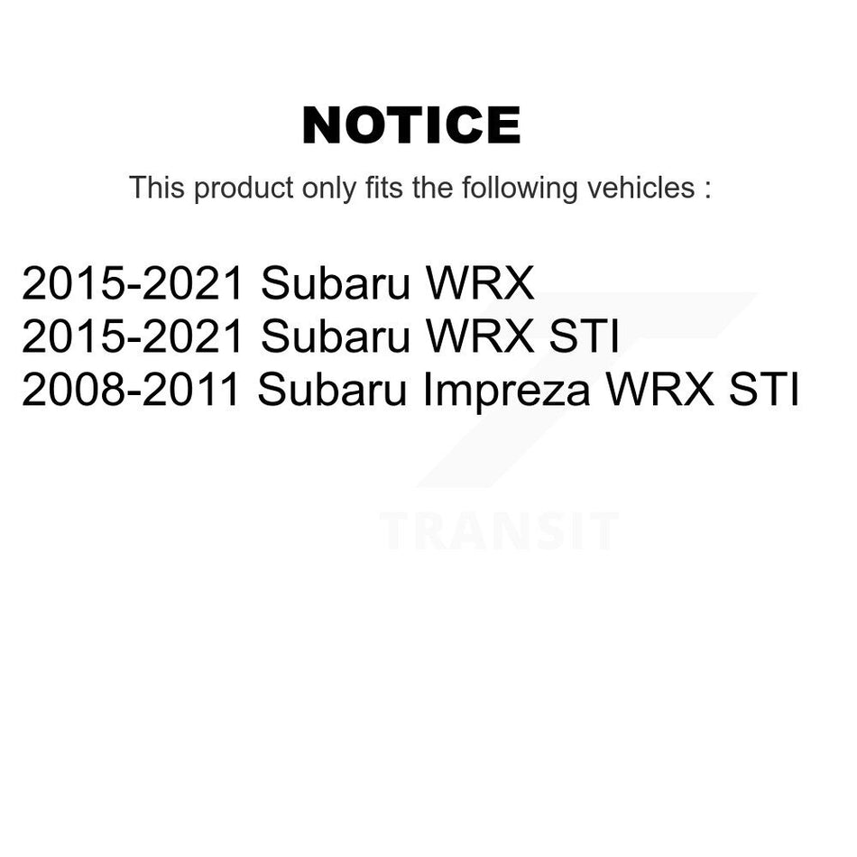Front Rear Wheel Bearing & Hub Assembly Kit For 2008-2012 Subaru Impreza WRX STI K70-101274