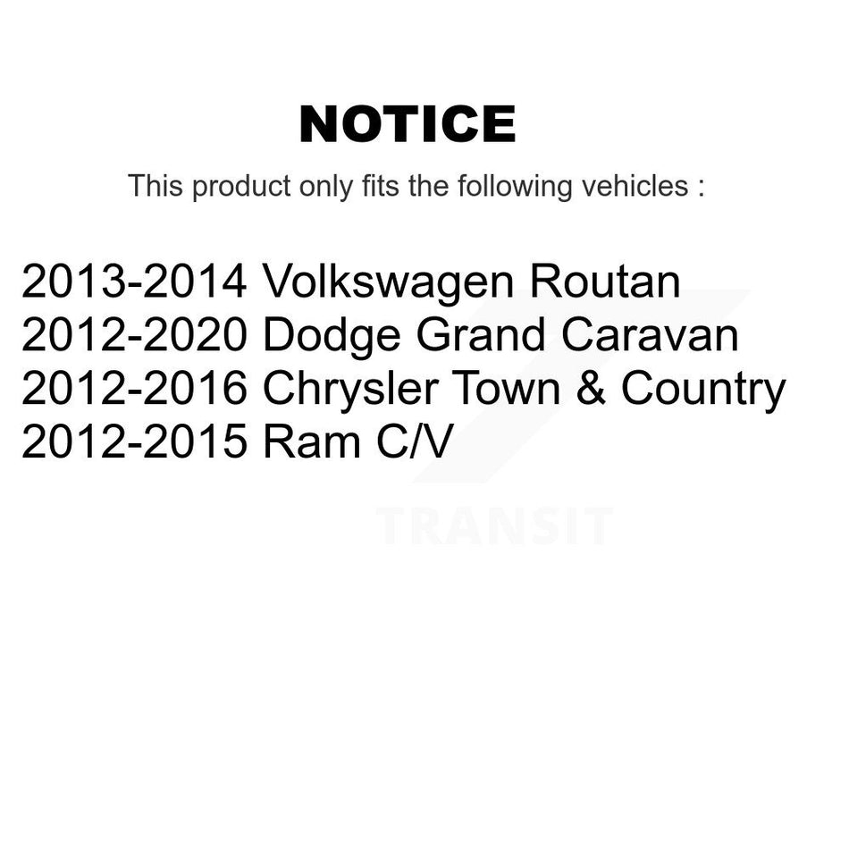 Front Rear Wheel Bearing & Hub Assembly Kit For Dodge Grand Caravan Chrysler Town Country Ram C/V Volkswagen Routan K70-101299
