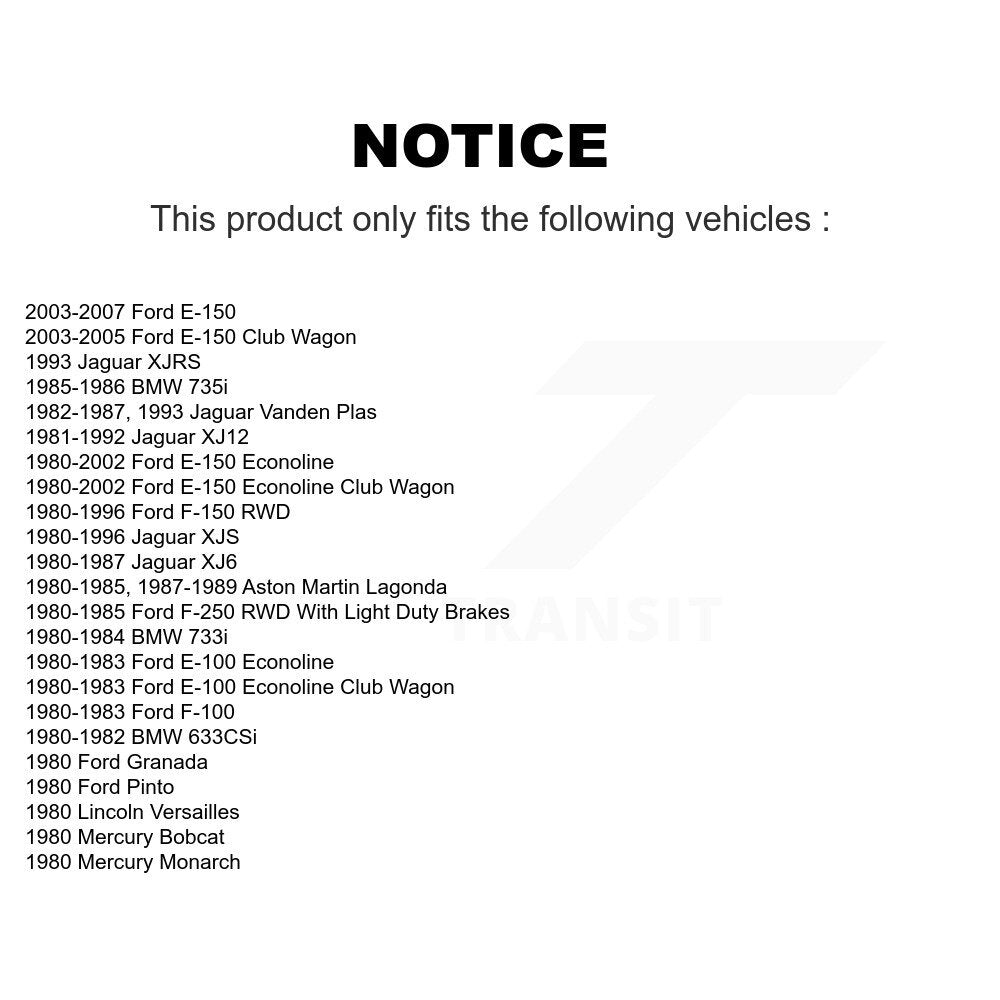 Front Inner Wheel Bearing Race Pair For Ford F-150 E-150 Econoline Jaguar F-250 XJS F-100 K70-101321