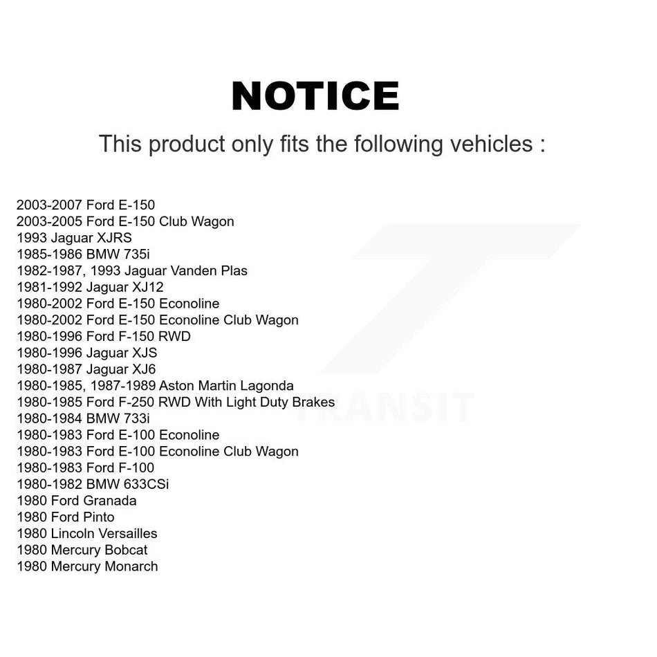 Front Inner Wheel Bearing Race Pair For Ford F-150 E-150 Econoline Jaguar F-250 XJS F-100 K70-101321