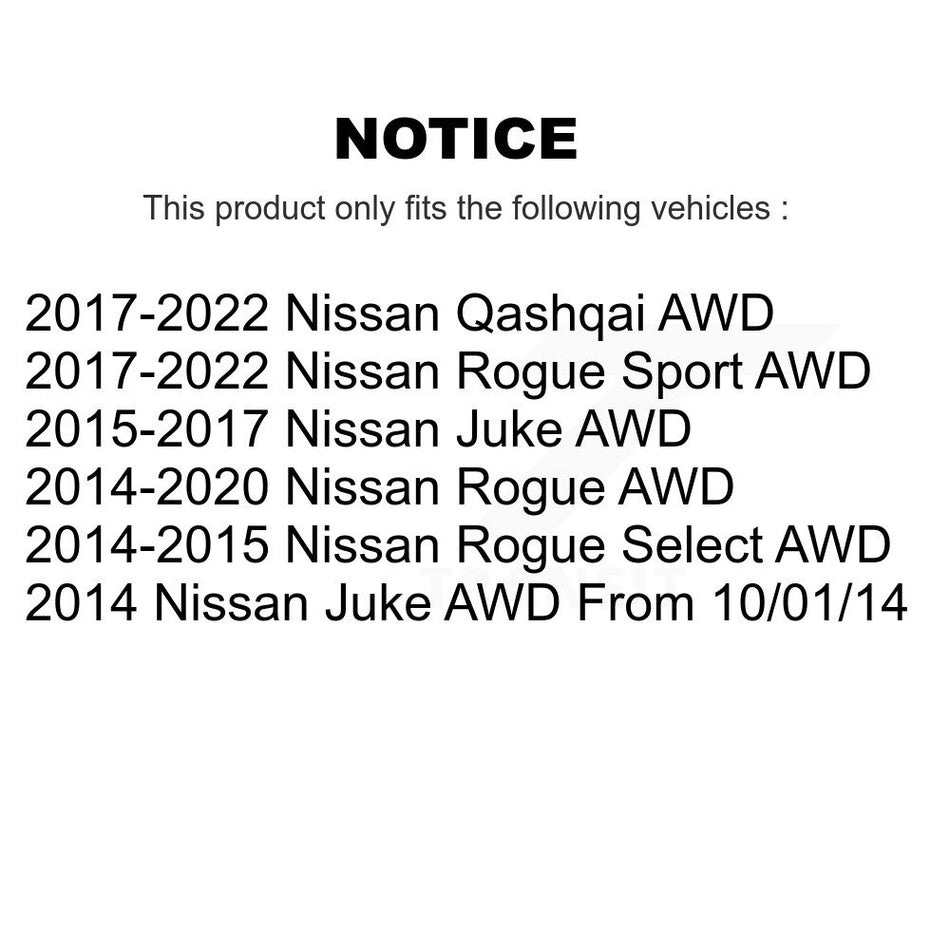 Rear Wheel Bearing And Hub Assembly Pair For Nissan Rogue Sport Select Juke Qashqai K70-101332
