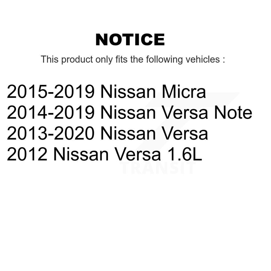 Front Rear Wheel Bearing Kit For Nissan Versa Note Micra K70-101361