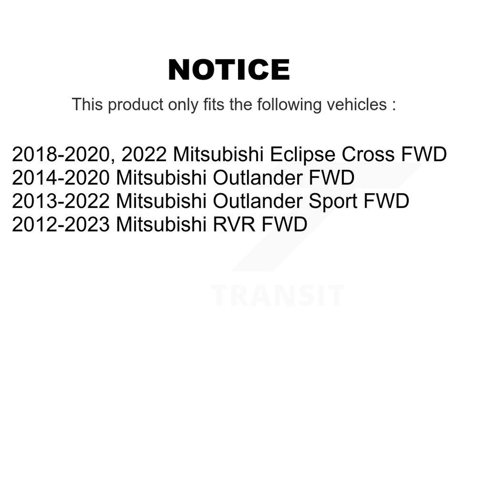 Rear Wheel Bearing And Hub Assembly Pair For Mitsubishi Outlander Sport Eclipse Cross RVR FWD K70-101389
