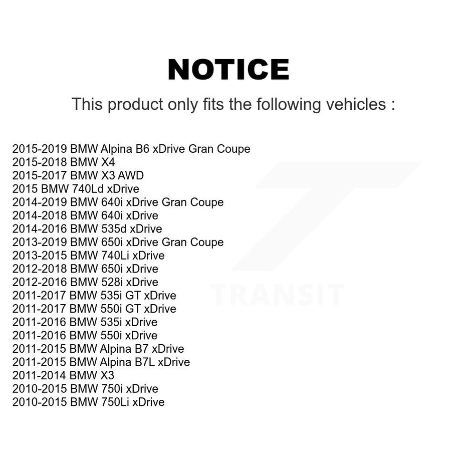 Front Wheel Bearing And Hub Assembly Pair For BMW X3 528i xDrive 535i X4 750Li 650i 550i 535d Gran Coupe GT 740Li 750i 640i Alpina B6 740Ld B7 B7L K70-101411