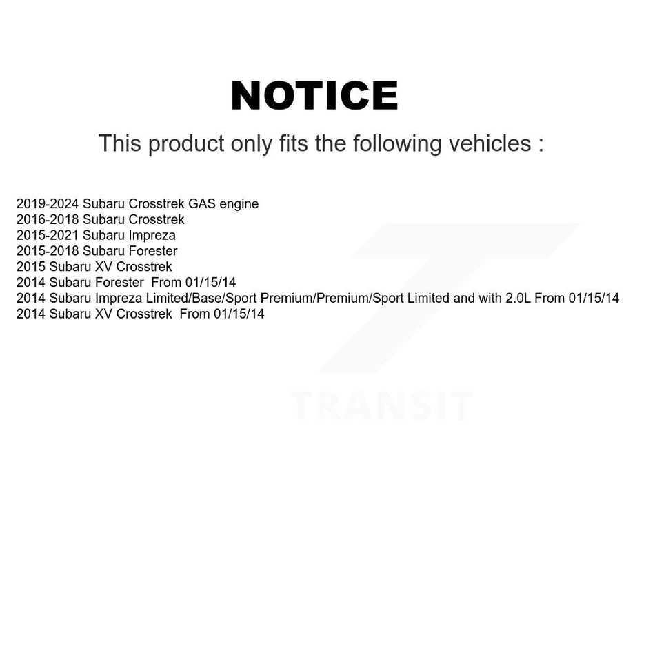 Front Rear Wheel Bearing & Hub Assembly Kit For Subaru Forester Crosstrek Impreza XV K70-101470