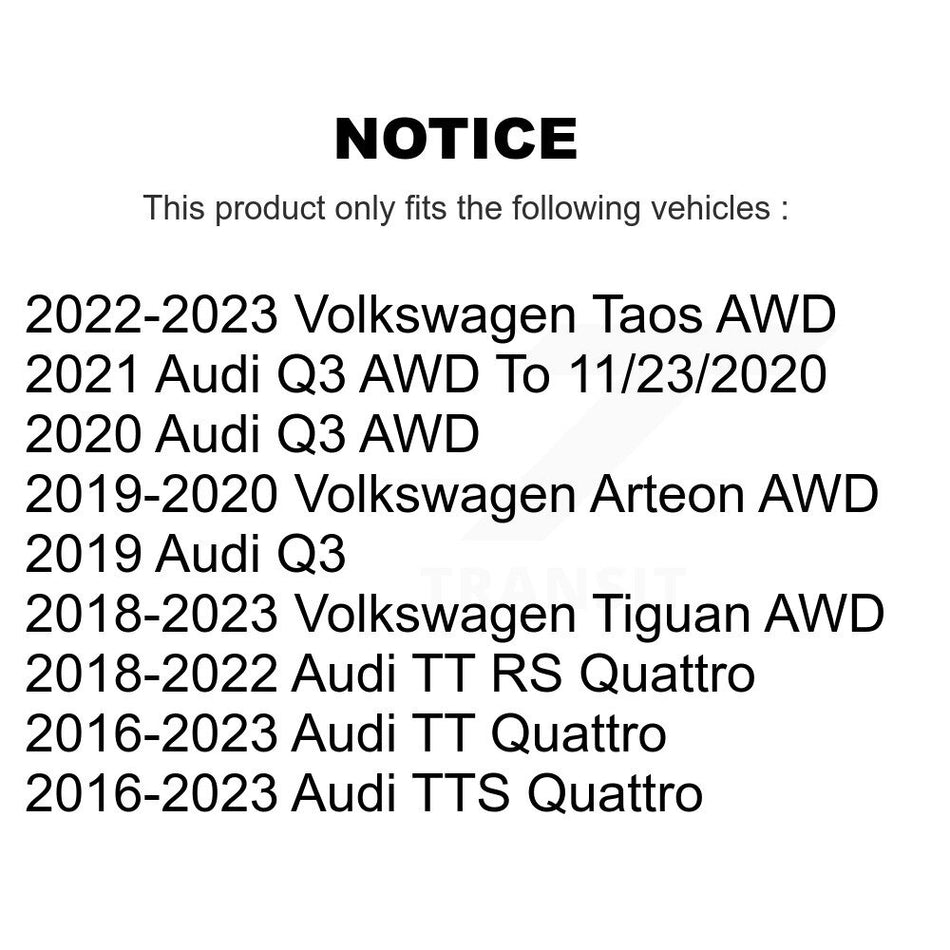 Rear Wheel Bearing And Hub Assembly Pair For Volkswagen Tiguan Audi Q3 TT Quattro Arteon RS TTS K70-101513