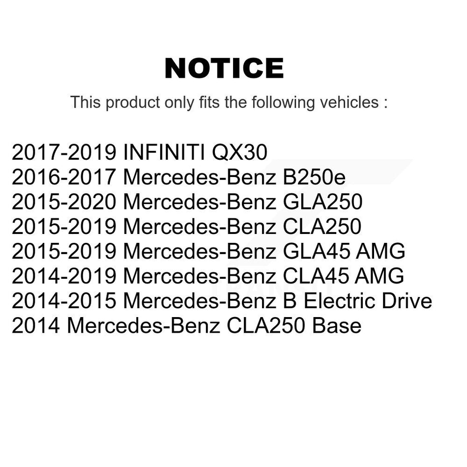 Front Wheel Bearing Pair For Mercedes-Benz CLA250 GLA250 Infiniti QX30 CLA45 AMG GLA45 B Electric Drive B250e INFINITI K70-101520