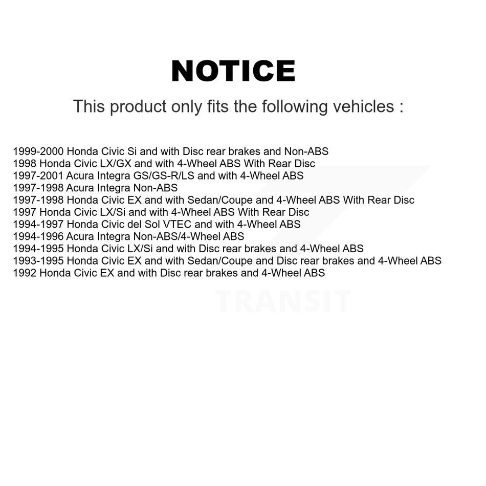 Front Rear Wheel Bearing And Hub Assembly Kit For Honda Civic Acura Integra del Sol K70-101549
