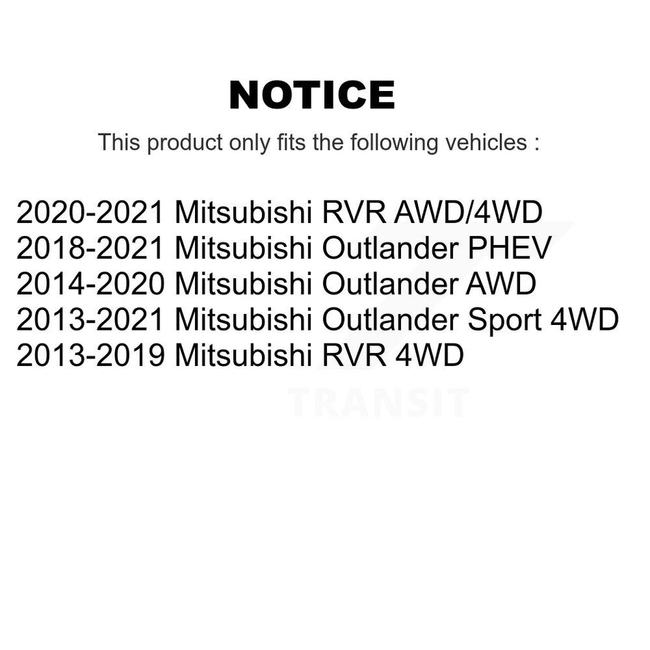 Front Rear Wheel Bearing And Hub Assembly Kit For Mitsubishi Outlander Sport RVR K70-101642