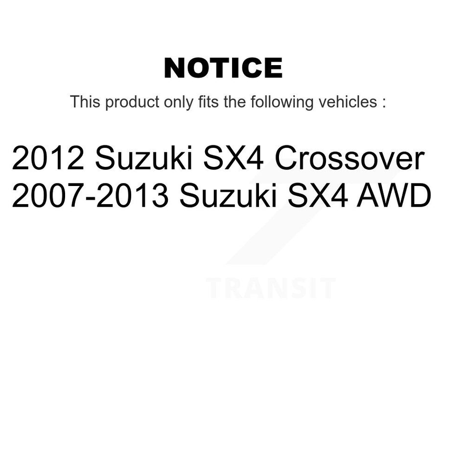 Front Rear Wheel Bearing And Hub Assembly Kit For 2007-2013 Suzuki SX4 AWD K70-101666