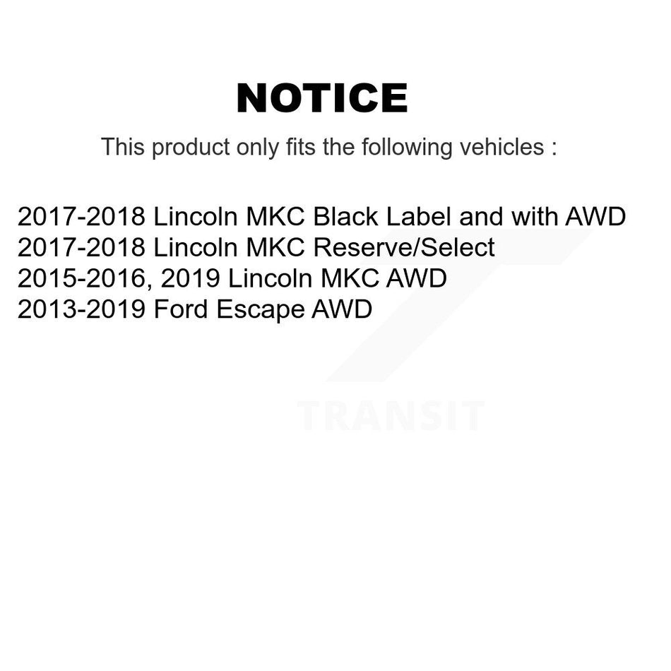 Front Rear Wheel Bearing And Hub Assembly Kit For Ford Escape Lincoln MKC K70-101678