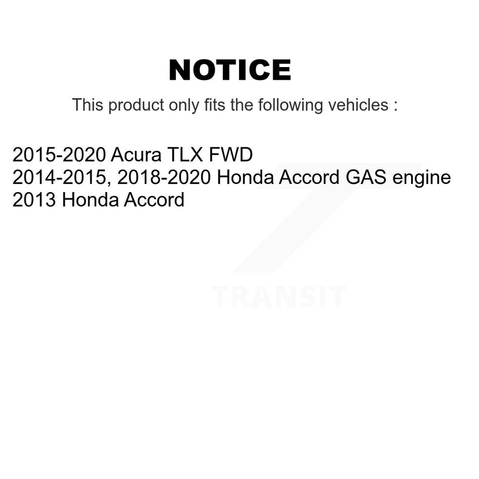 Front Rear Wheel Bearing And Hub Assembly Kit For Honda Accord Acura TLX K70-101690