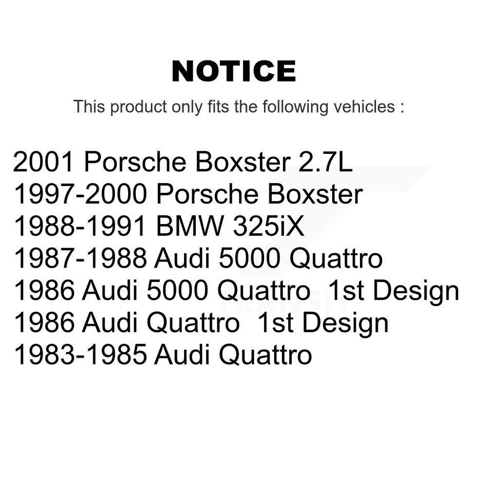 Front Rear Wheel Bearing Kit For Porsche Boxster BMW 325iX Audi Quattro 5000 K70-101719