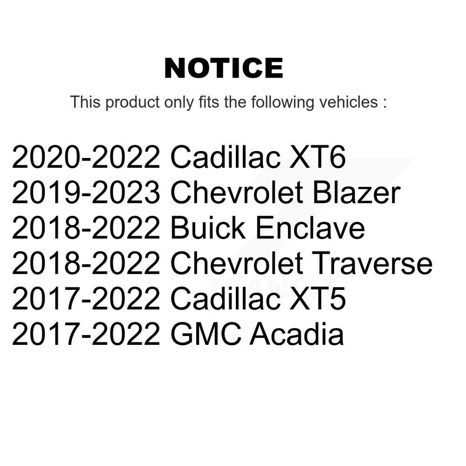 Front Wheel Bearing And Hub Assembly Pair For Chevrolet Traverse GMC Acadia Cadillac XT5 Buick Enclave K70-101809