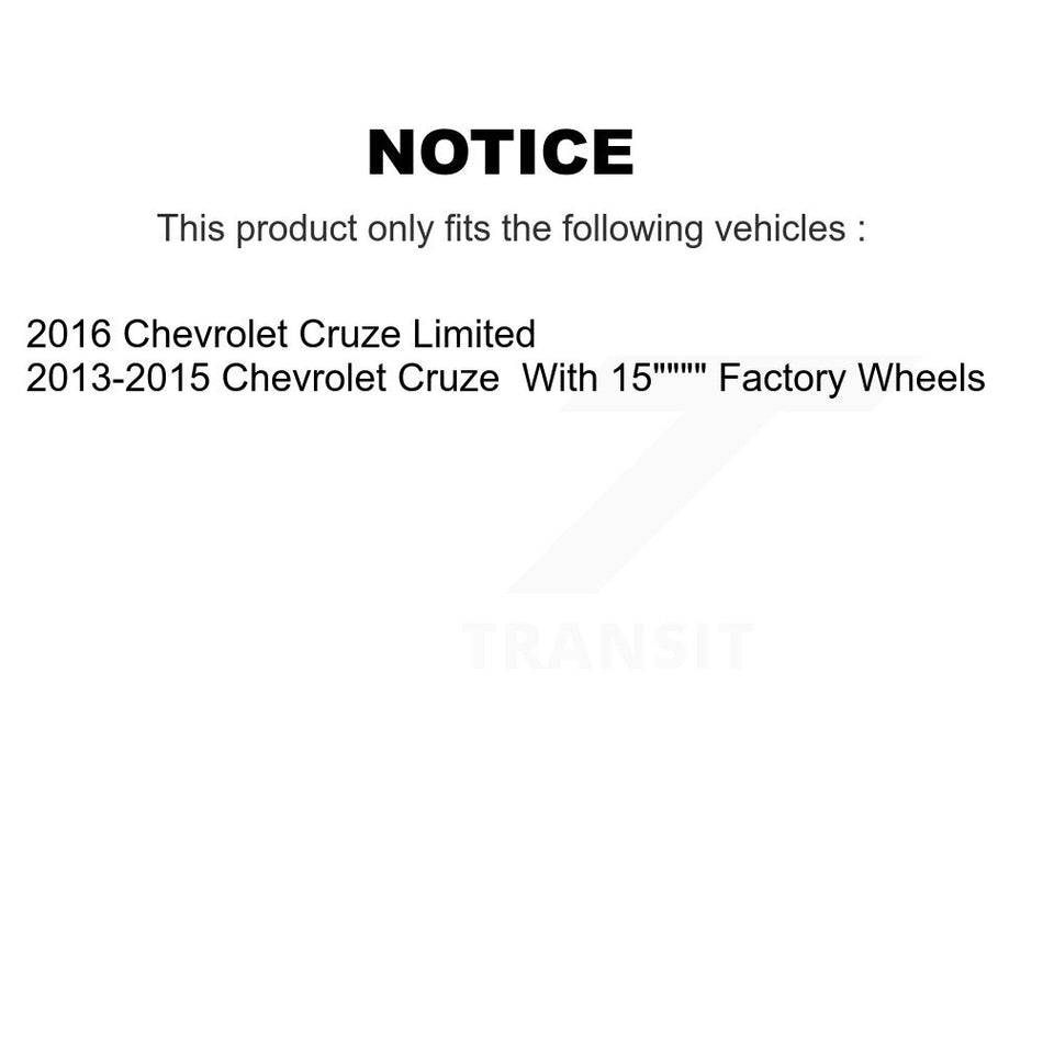 Front Rear Wheel Bearing & Hub Assembly Kit For Chevrolet Cruze Limited K70-101815