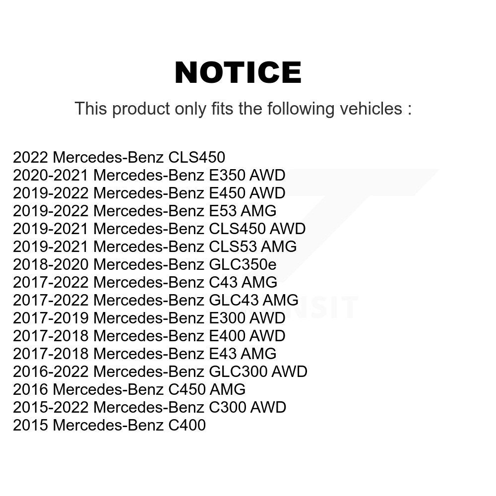 Front Wheel Bearing & Hub Assembly Pair For Mercedes-Benz GLC300 C300 C43 AMG GLC43 E400 K70-101870