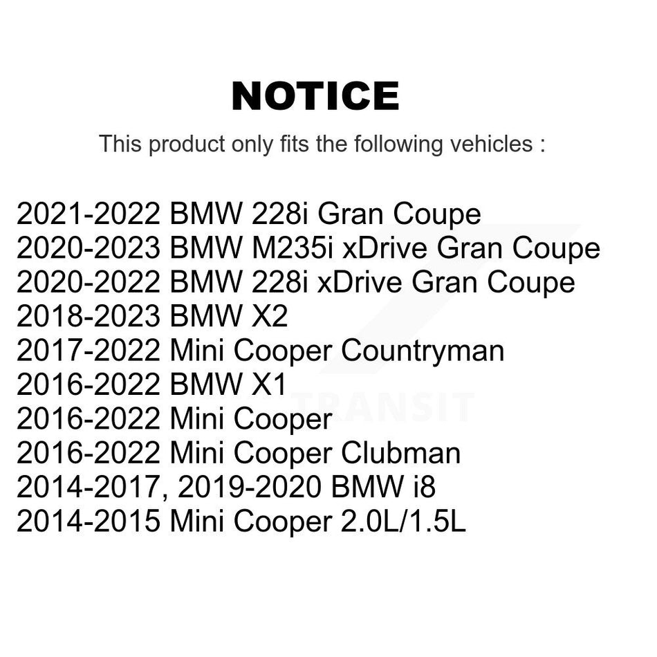 Front Wheel Bearing & Hub Assembly Pair For Mini BMW Cooper X1 Countryman X2 Clubman 228i K70-101874