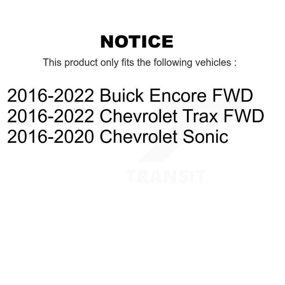 Rear Wheel Bearing And Hub Assembly Pair For Buick Encore Chevrolet Trax Sonic K70-101882