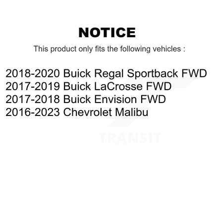 Rear Wheel Bearing & Hub Assembly Pair For Chevrolet Malibu Buick Envision LaCrosse Regal K70-101885