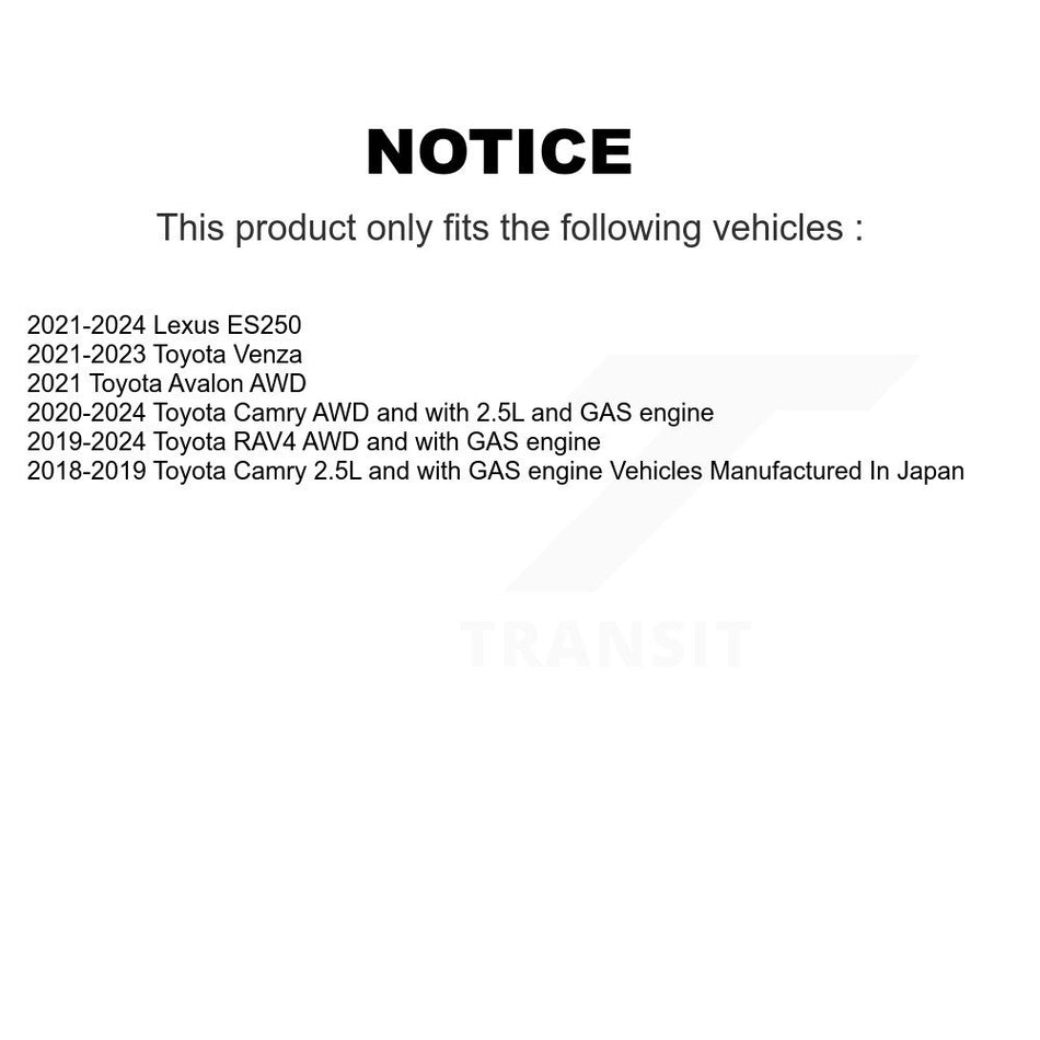 Front Rear Wheel Bearing & Hub Assembly Kit For Toyota Camry Lexus ES250 Avalon K70-101918