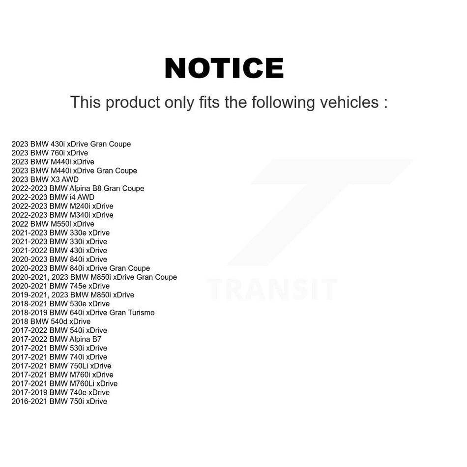Front Wheel Bearing Hub Assembly Pair For BMW X3 330i xDrive 530i 540i i4 330e 750i M340i K70-101946