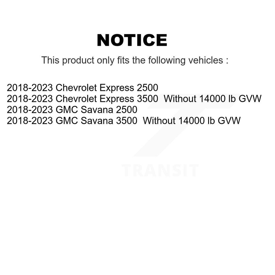 Front Wheel Bearing And Hub Assembly Pair For GMC Chevrolet Savana 2500 Express 3500 4500 K70-101954