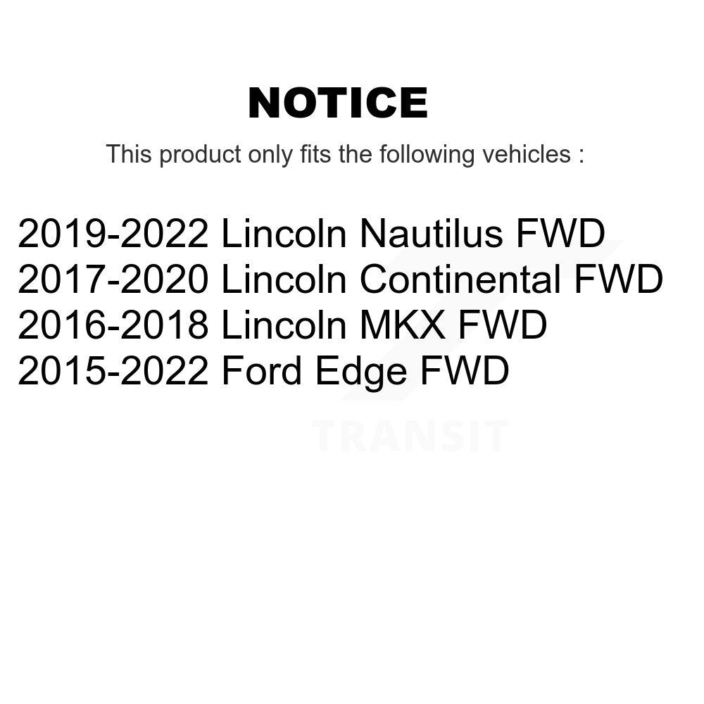 Rear Wheel Bearing & Hub Assembly Pair For Ford Edge Lincoln Nautilus MKX Continental FWD K70-101966