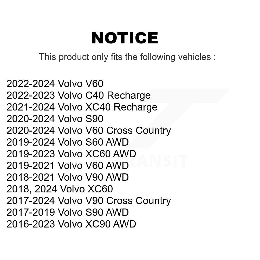 Rear Wheel Bearing Hub Assembly Pair For Volvo XC60 XC90 XC40 Recharge S60 V60 Cross V90 K70-101973