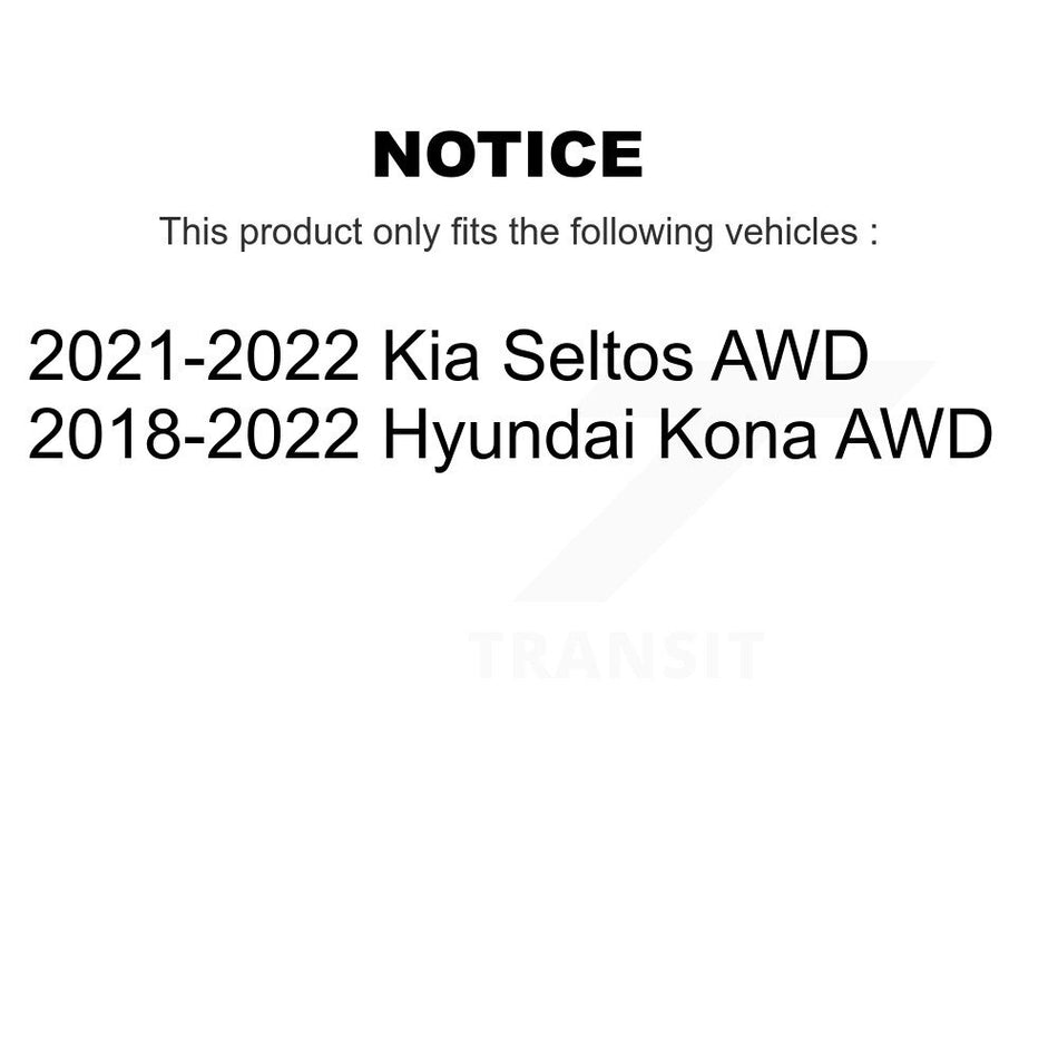 Front Rear Wheel Bearing & Hub Assembly Kit For Hyundai Kona Kia Seltos AWD K70-102021