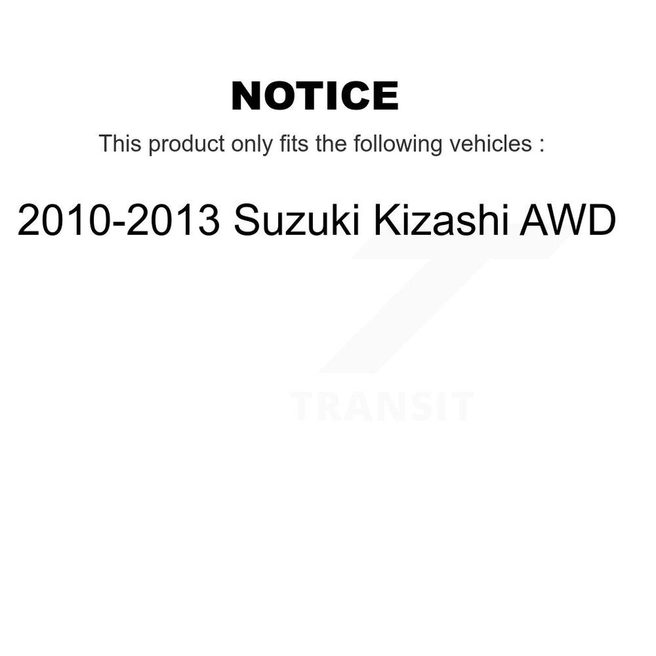 Front Rear Wheel Bearing & Hub Assembly Kit For 2010-2013 Suzuki Kizashi AWD K70-102026