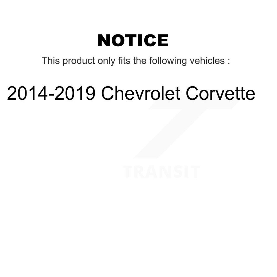 Front Rear Wheel Bearing & Hub Assembly Kit For 2014-2019 Chevrolet Corvette K70-102033
